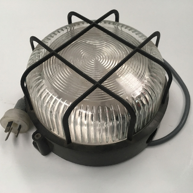 LIGHT, Outdoor - Round Bunker Light w Cage (Wired)